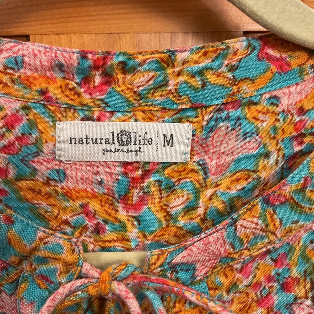 Natural Life Dara Tie Neck Dress Size M - Picture 7 of 7